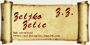 Željko Zelić vizit kartica